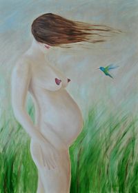 Humming bird, oil on canvas 100 x 73 cm, 2016